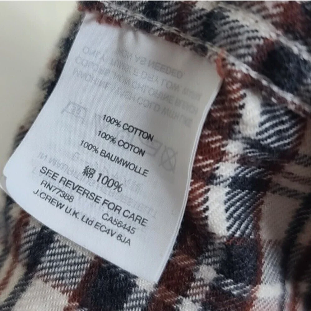 J. Crew Mercantile Plaid Long Sleeve Button Down Shirt S